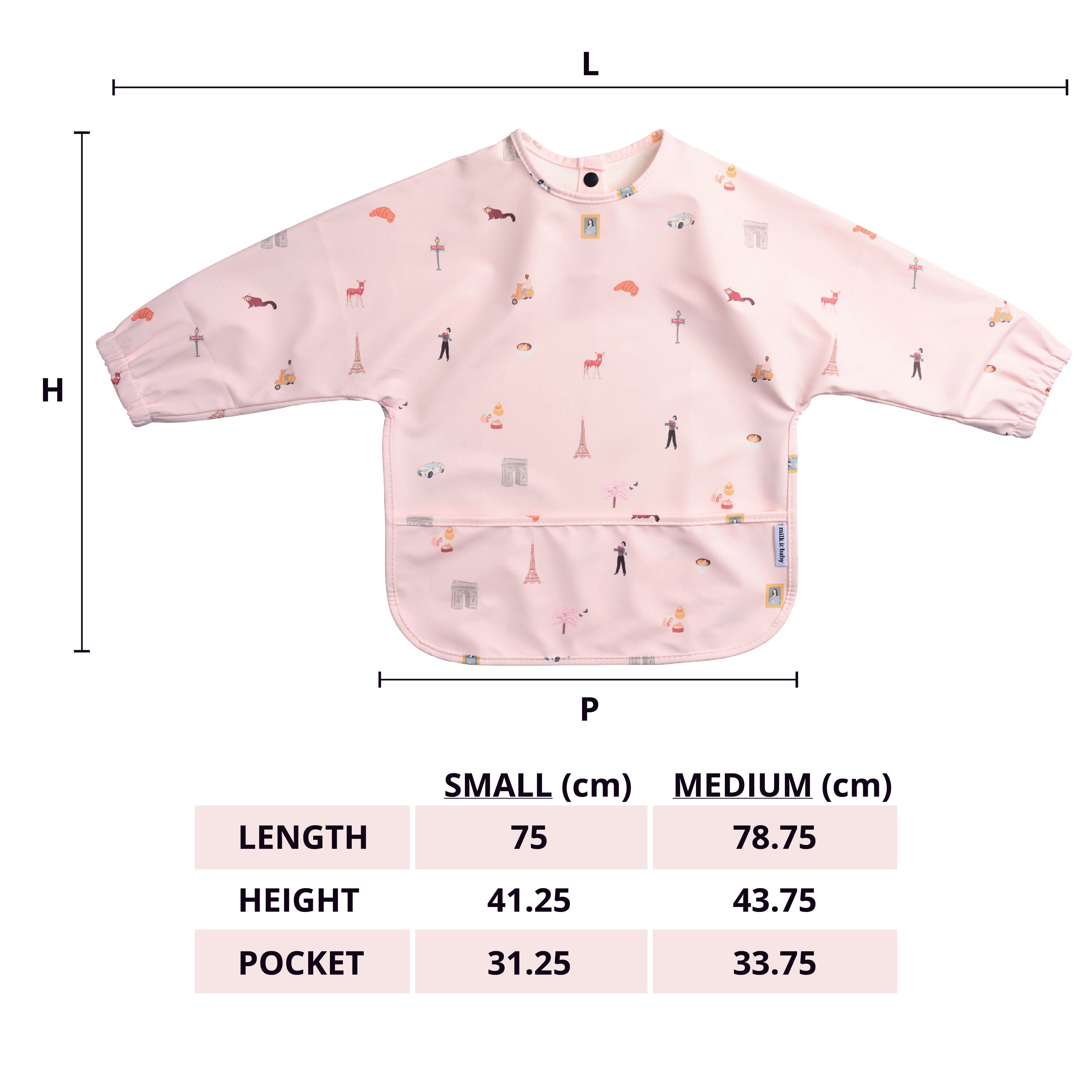 Waterproof Sleeved Bib - Paris City