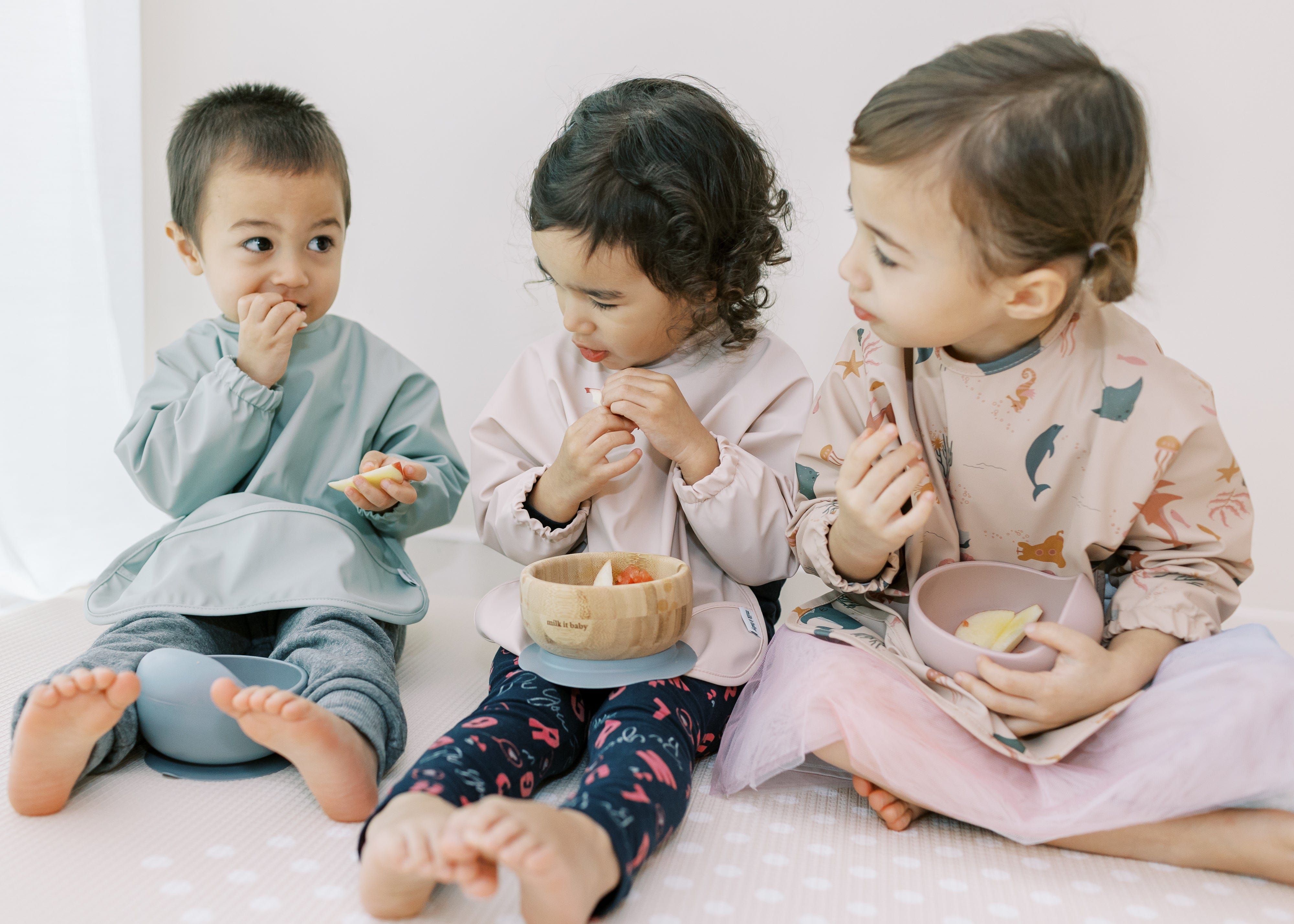 Bamboo Suction Baby Bowl & Spoon - Berry Blue