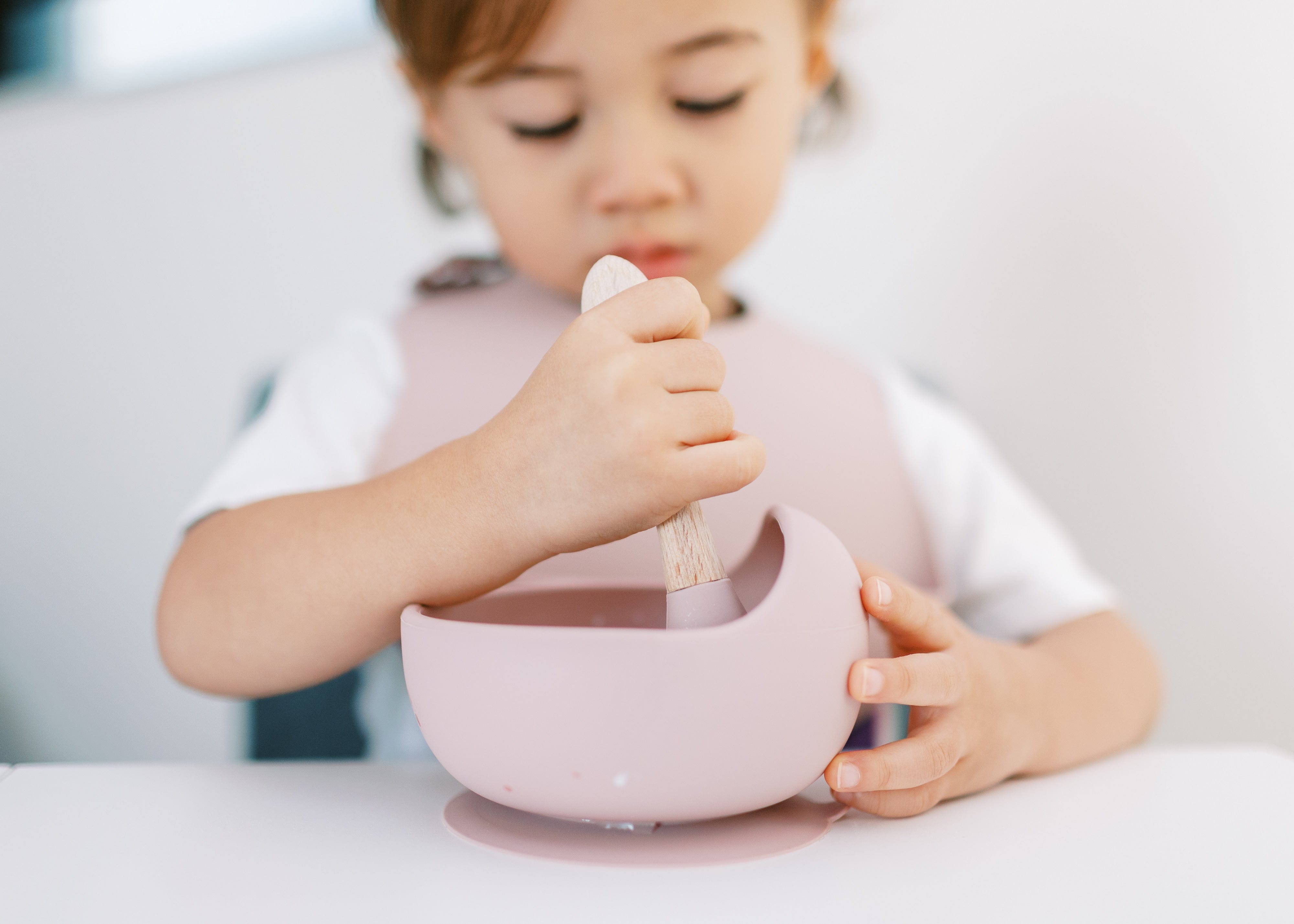 Dusty Pink Bib and Bowl Set