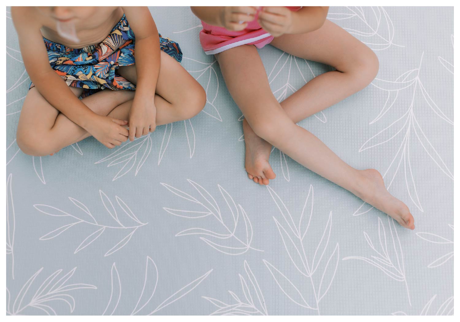 Boho Beige And Sage Leaf Reversible Playmat