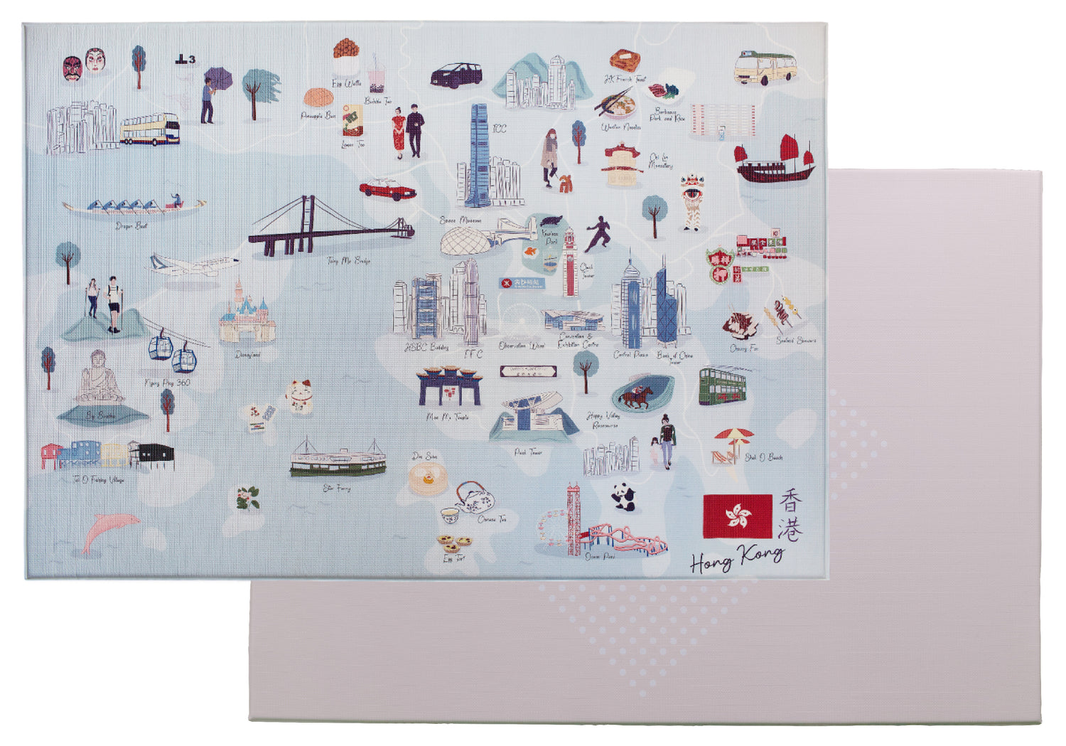 Hong Kong City Reversible Playmat