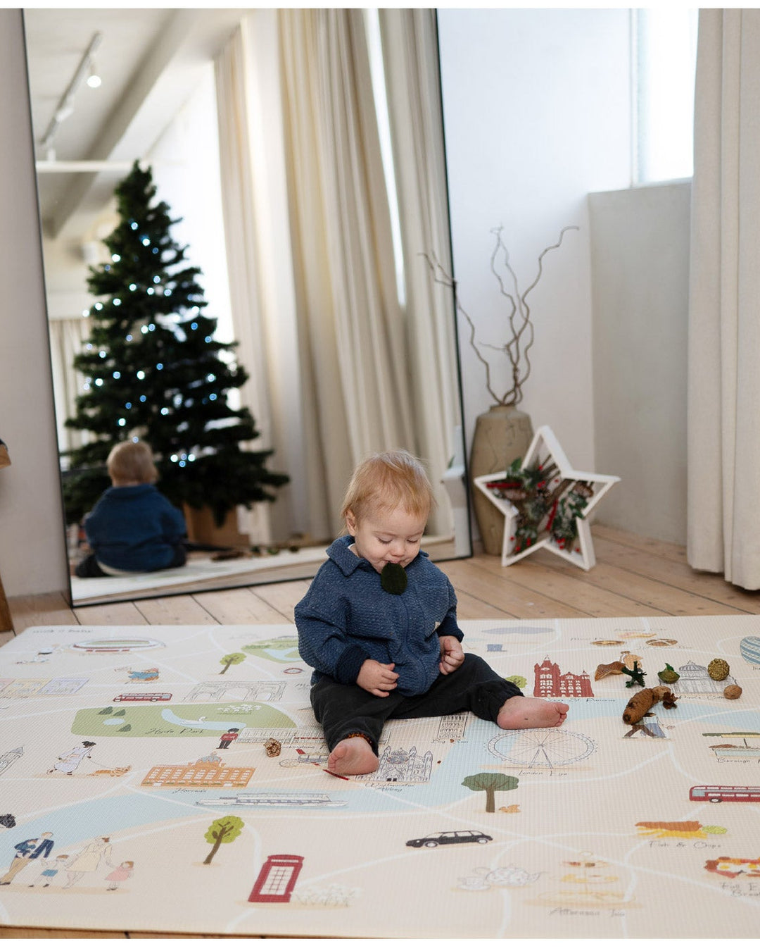 London City  Luxury Reversible Baby Playmat - Non Toxic TPU Foam, 15mm Thick Padding