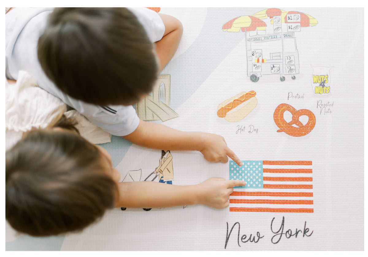 New York City Premium Reversible Baby Playmat - Non Toxic TPU Foam, 15mm Thick Padding