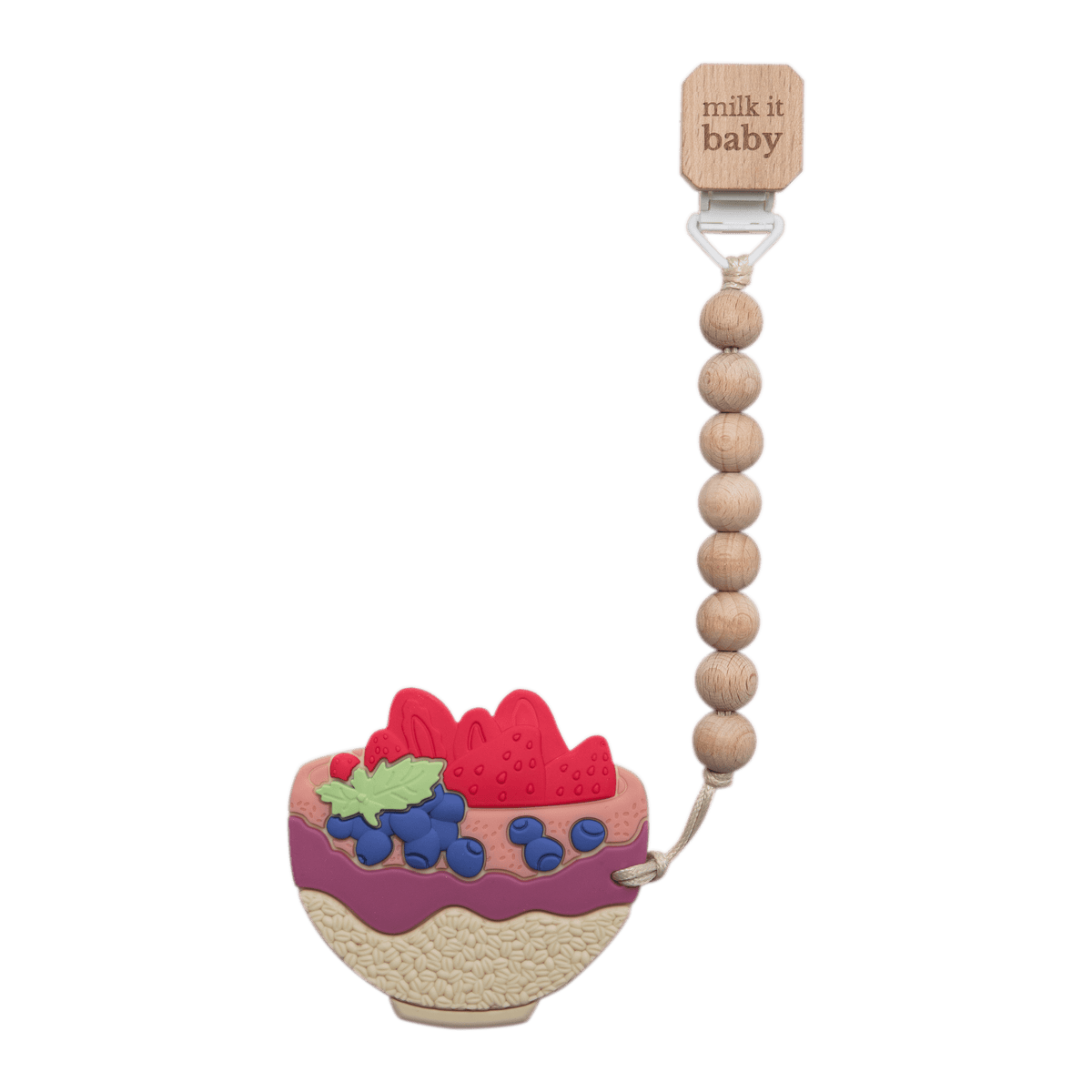 Açai you later' Silicone Teether Set With Clip