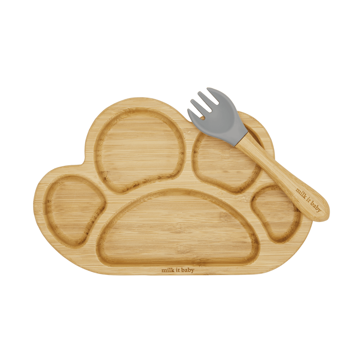 Bamboo Tiger Paw Plate Set – Berry Blue Baby Feeding