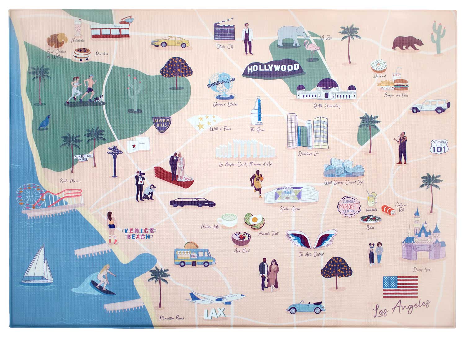 Los Angeles Playmat