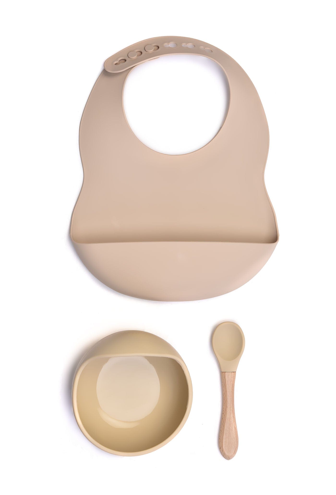 Sandy Beige Bib and Bowl Set