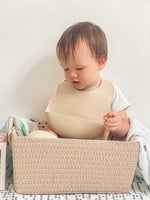 Silicone Bib and Bowl with Spoon Set - Sandy Beige