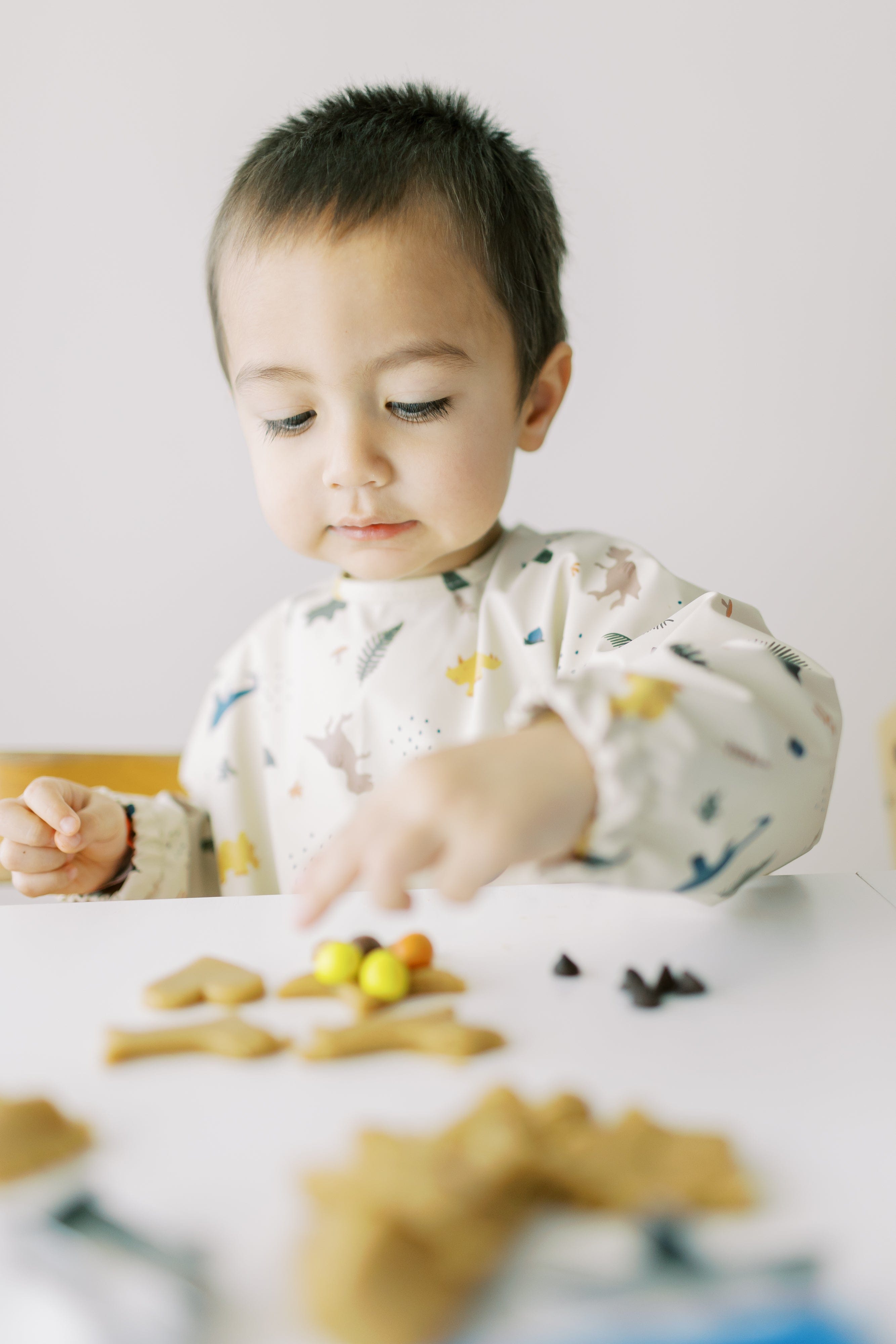 Sleeved Bibs Set - Dino Dreams x Safari Beige